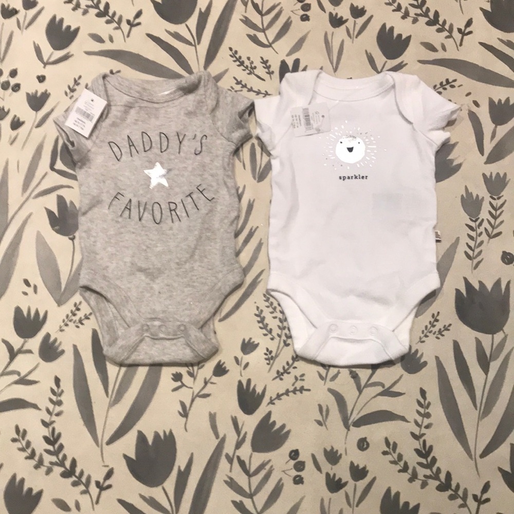 NWT Baby Gap onesies set of two - brand new white